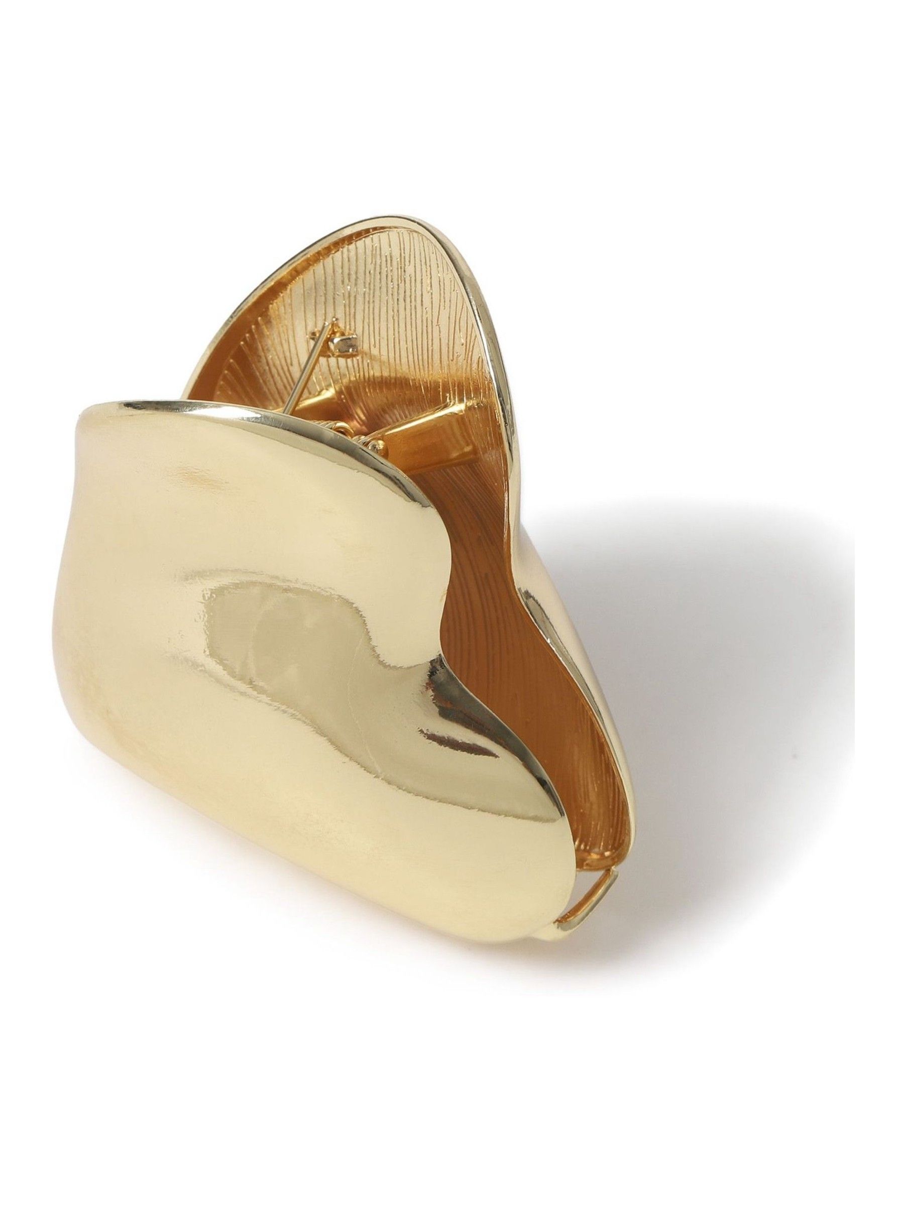 Aela Gold Tone Metal Heart Hair Claw