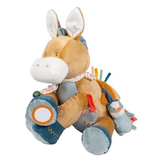 Félix et Léo Peluche d'Activités Âne Léo   Beige Chaud Foncé        de               Nattou