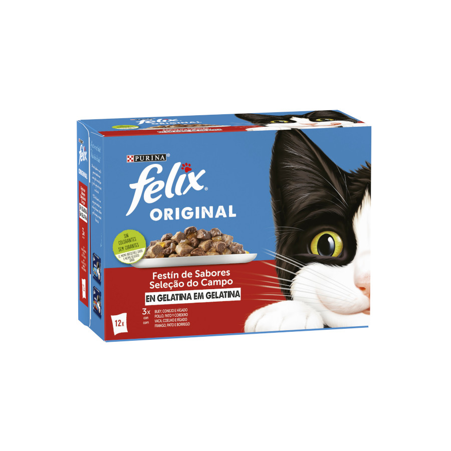 Sachês de gelatina Felix Sensations Seleção de Carnes - Pacote com várias unidades