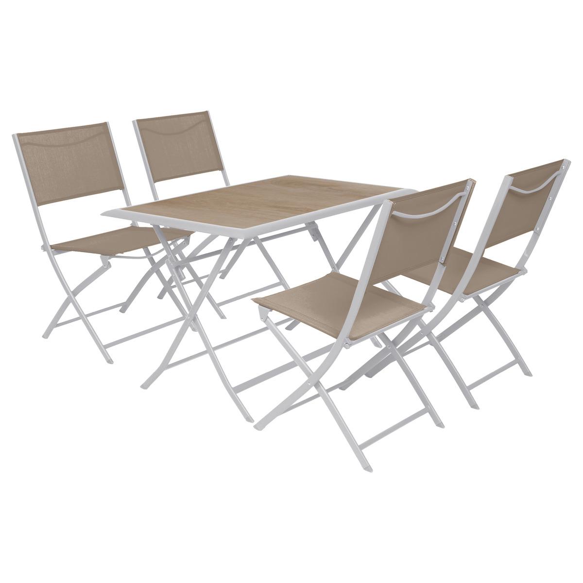 TABLE AZUA PLIANTE HOUBLON 4 PLACES