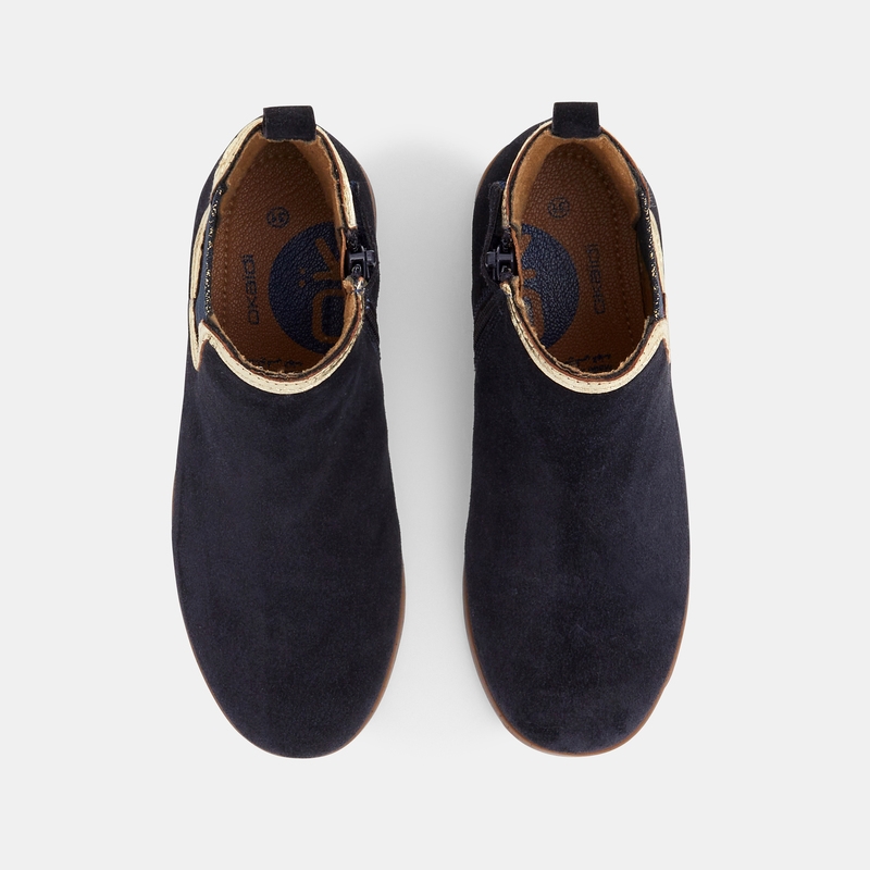 Boots chelsea zippées bleues fille