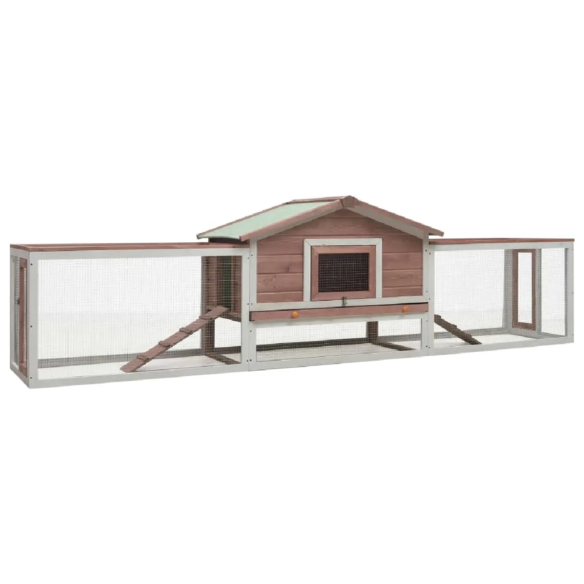 vidaXL Clapier Moka - 310x70x87 cm