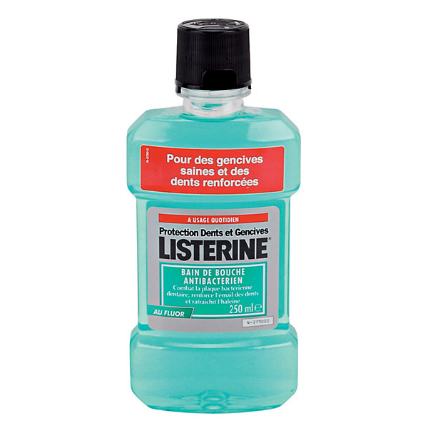 Bain de bouche Listérine Protection dents & gencives, flacon de 250 ml