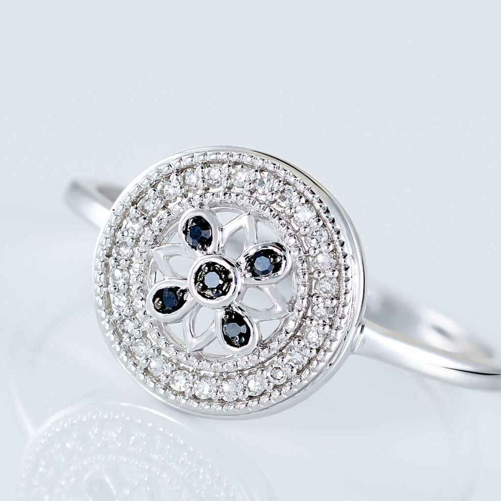 Bague Elfidiane Or Blanc Diamant