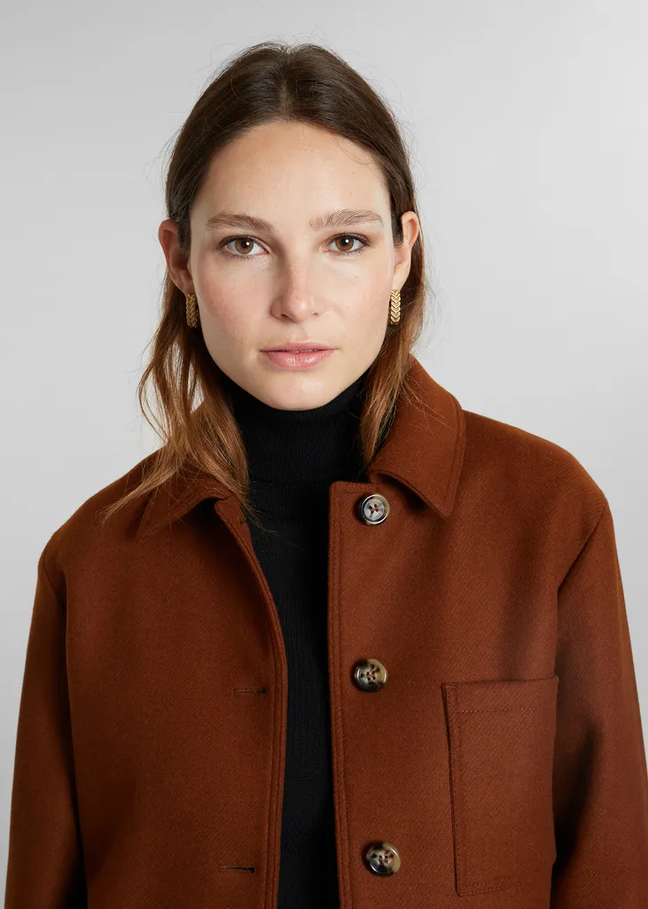 Sur-veste laine vierge fabriquée en France L'Exception Paris