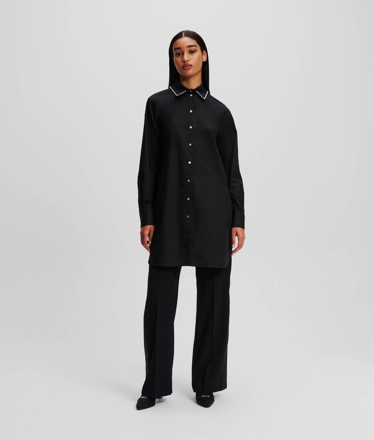 CHEMISE TUNIQUE ORNÉE DE PERLES