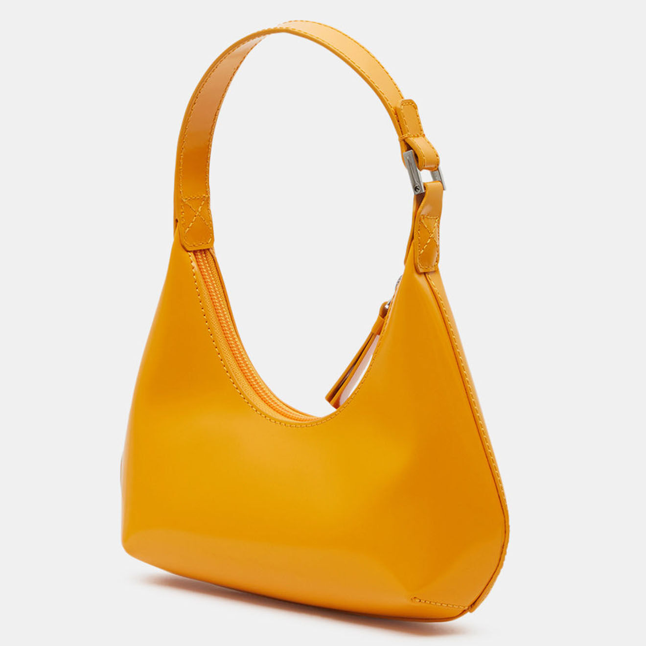 By Far Sac à main en Cuir Baby Amber Semi Pate orange - 16x22x6 cm