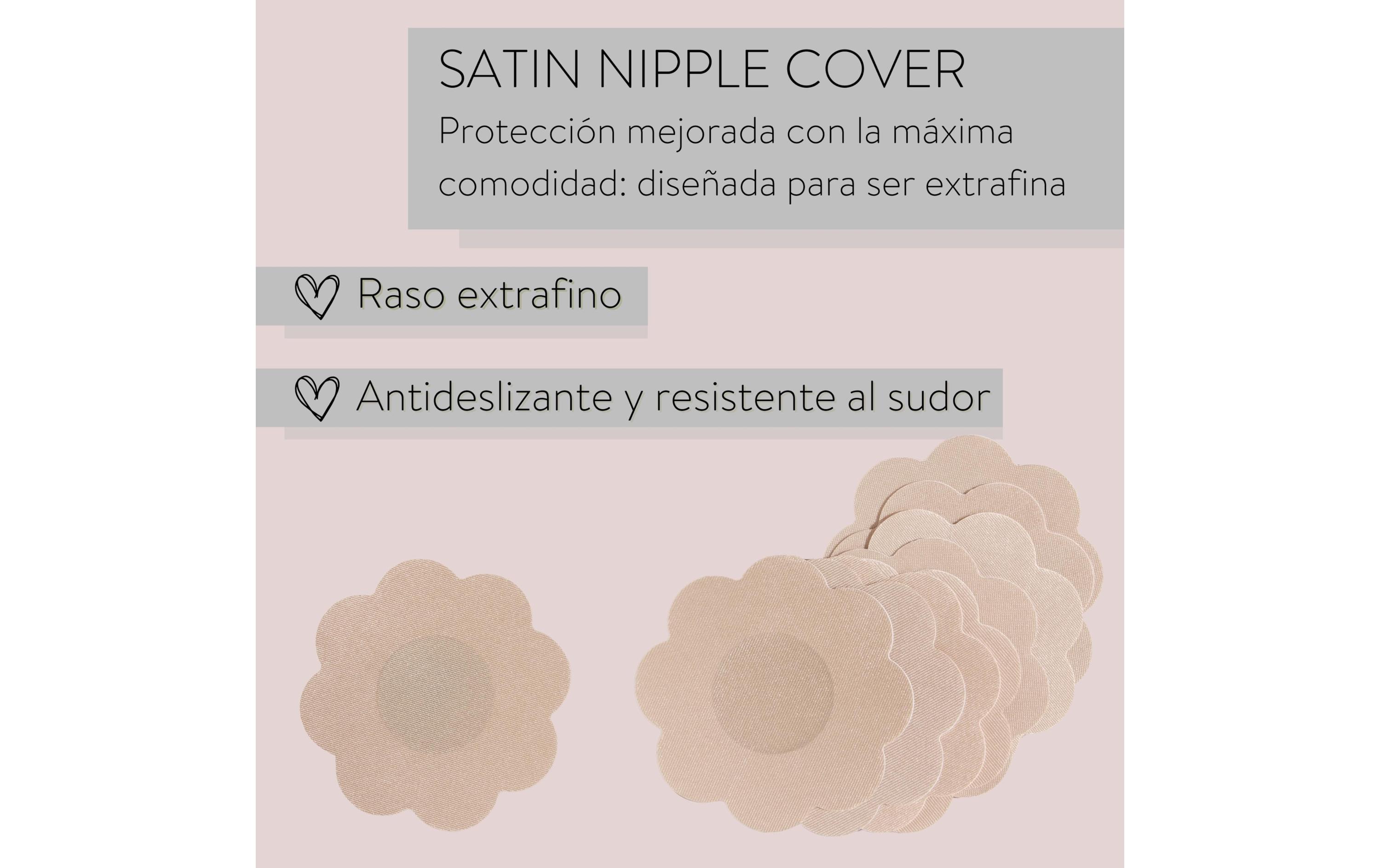Satin Nippel Pads nude 2 StückUnsichtbarer Halt für jedes Outfit