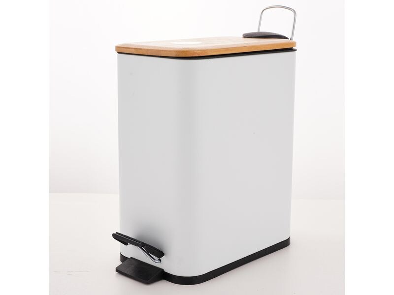 spirella Treteimer Erik 5 l, Weiss Kosmetikeimer mit Soft-Close und Inneneimer