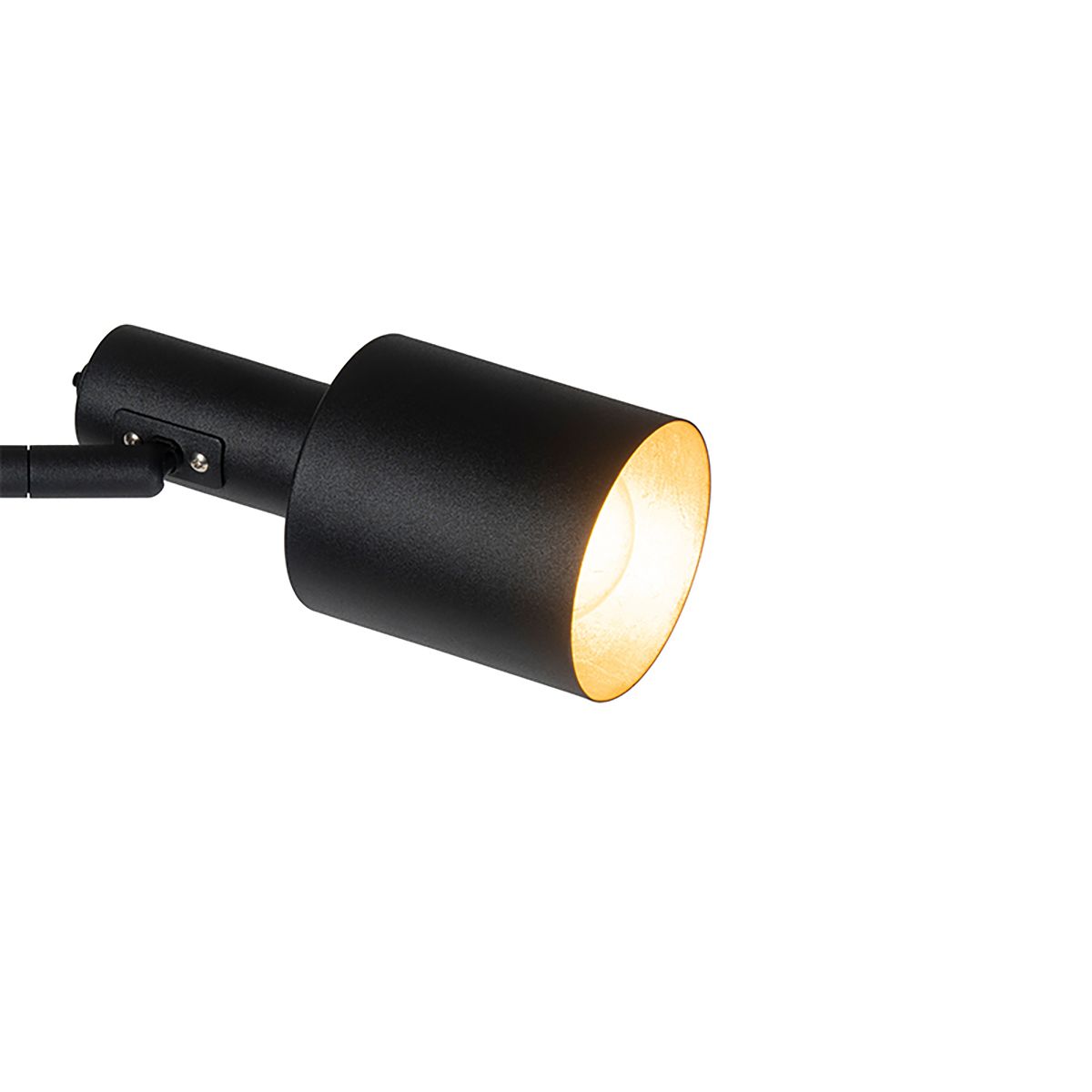 Smart vloerlamp zwart incl. 2 Wifi A60 - Stijn