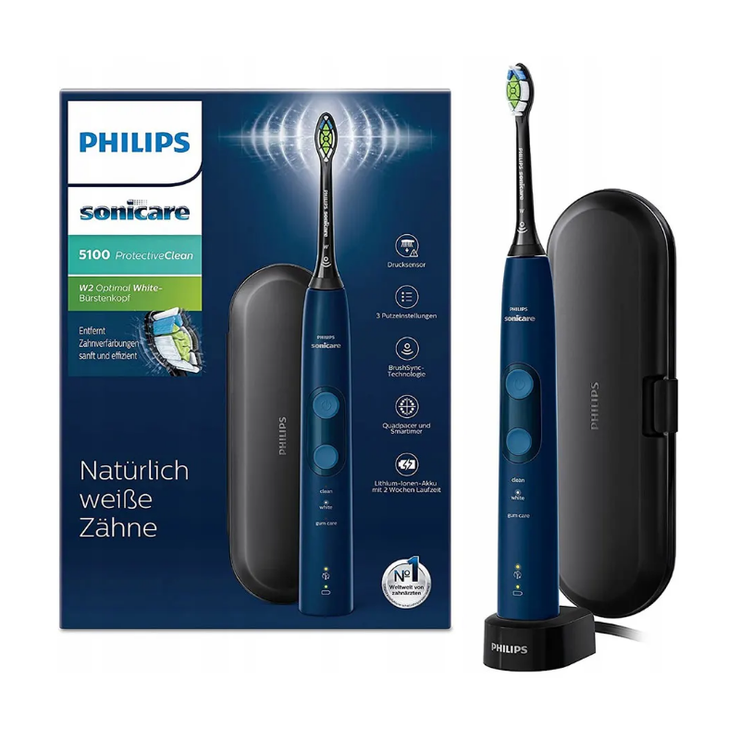 Philips Sonicare brosse à dents électrique 5100 HX6851/53 Bleu Marine