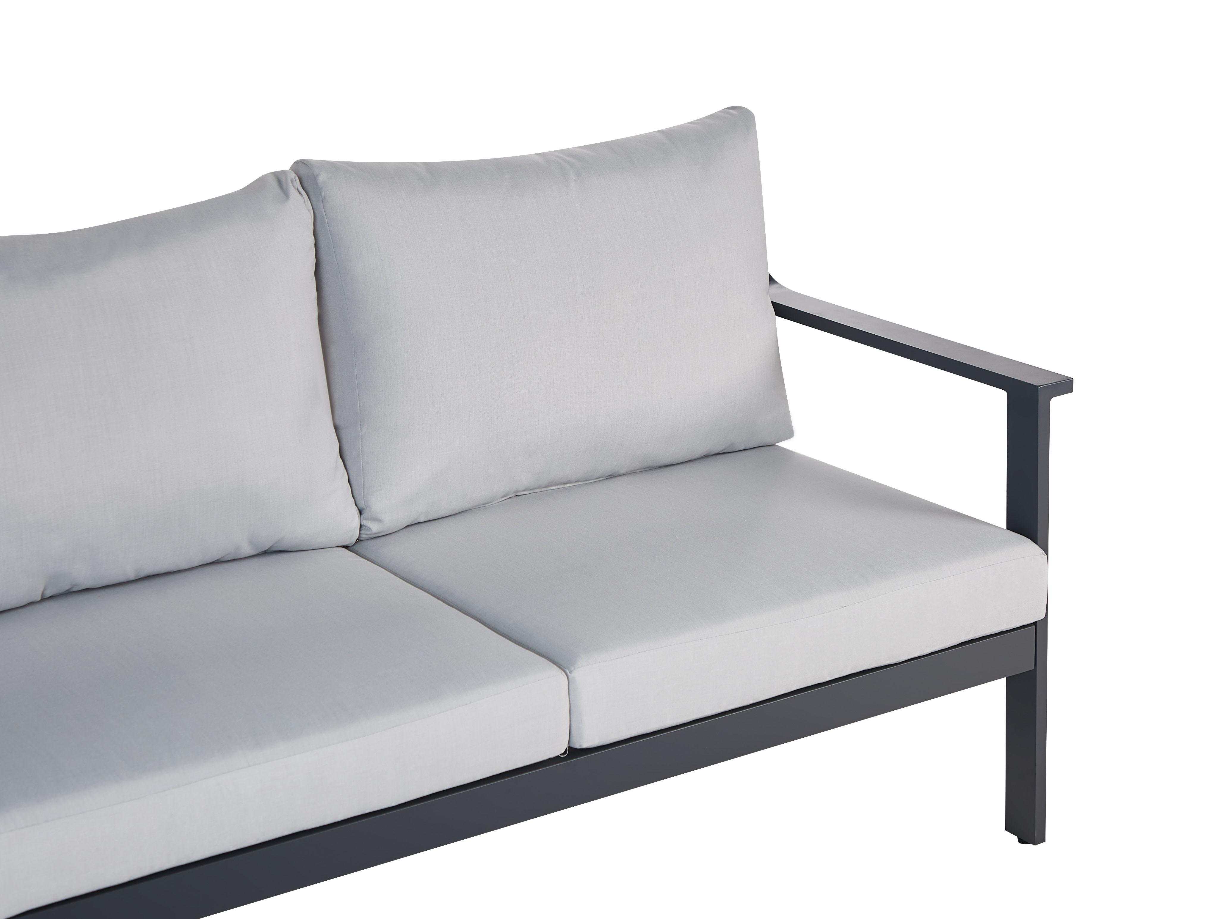 Tuin loungebank 3-zits KIATO Metaal Lichtgrijs