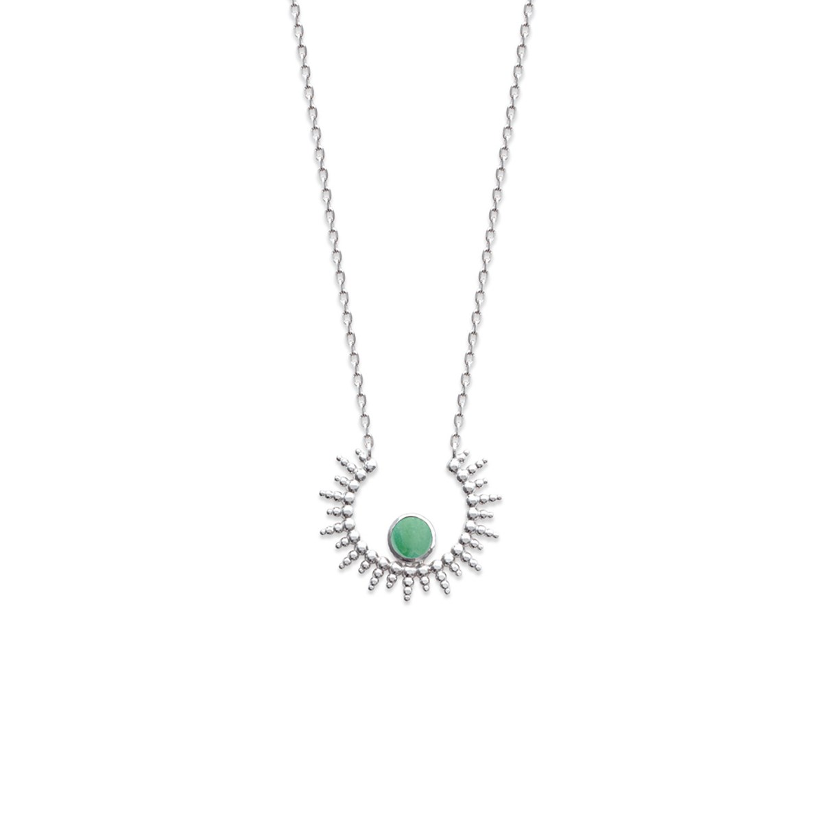 Collier Brillaxis aventurine verte
