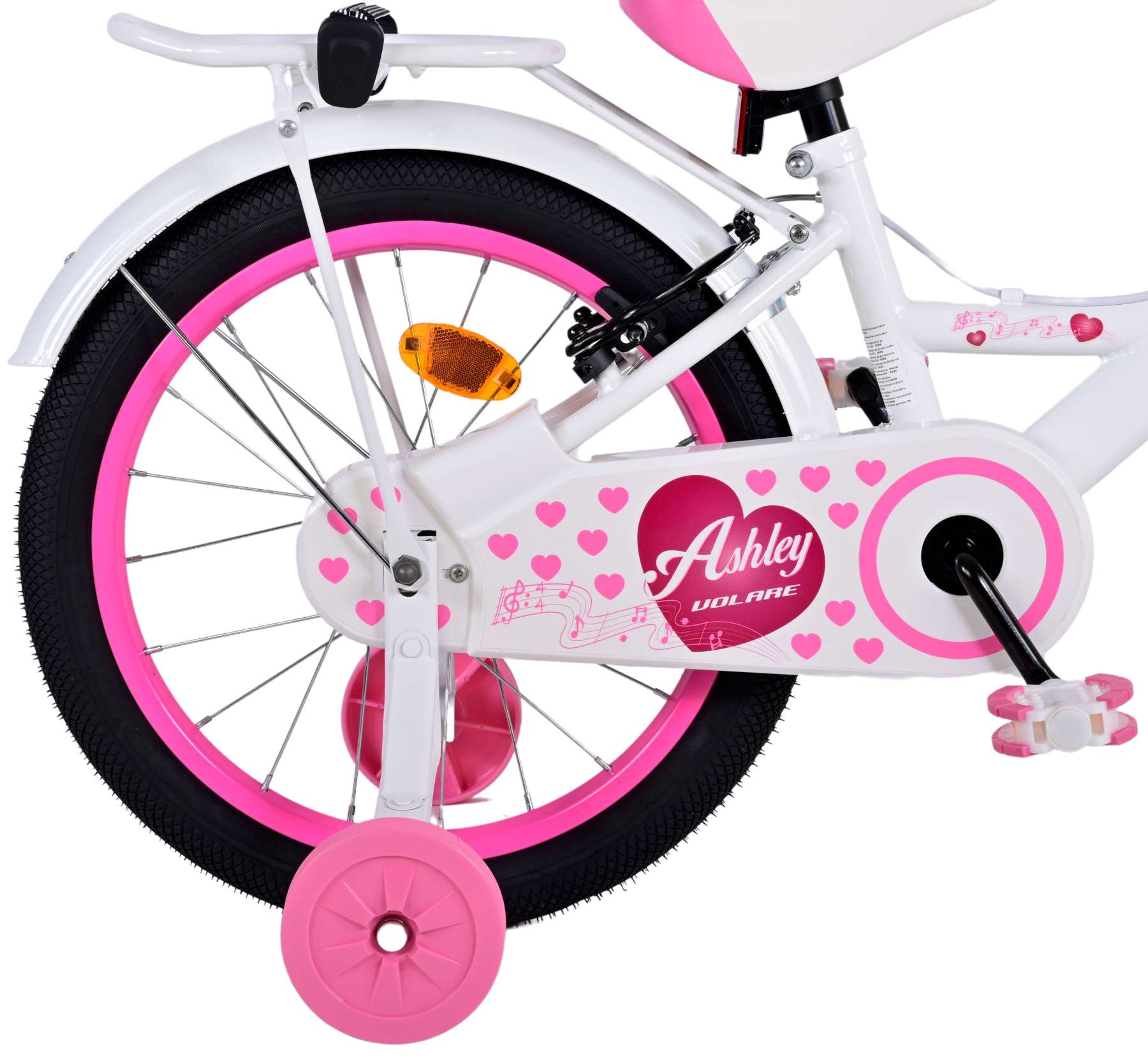 TPFSports Ashley Kinderfahrrad - Mädchen - 18 Zoll - Rücktritt + Handbremse - Rosa/Rot