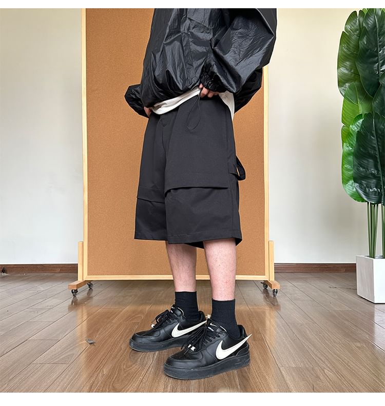 VEAZ - Mid Rise Plain Cargo Shorts