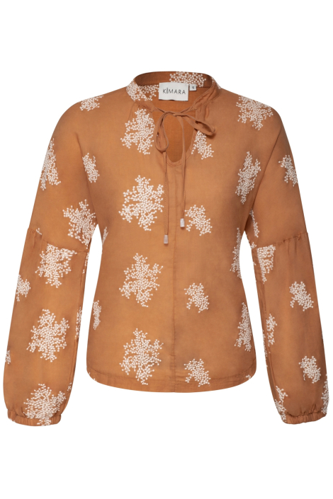 Kimara camel dames blouse