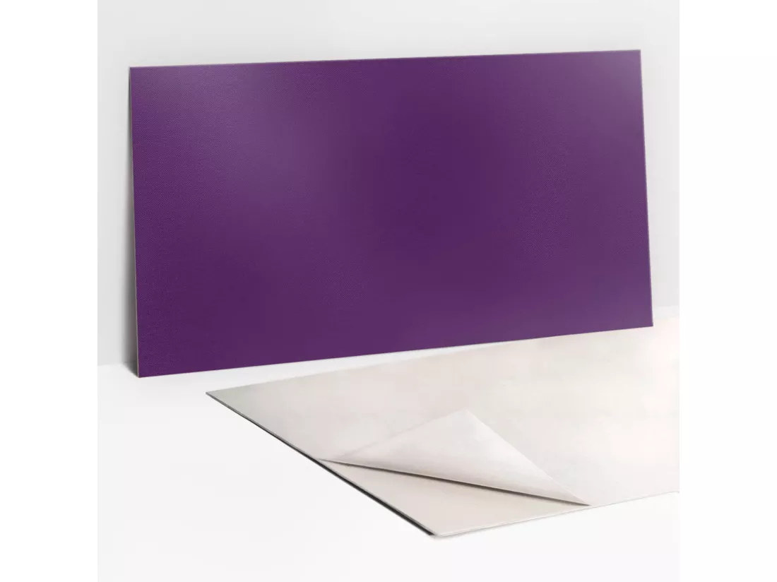 Panneaux muraux autocollants en vinyle imperméable - Coloris Violet 100 x 50 cm