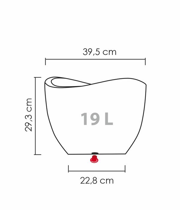 Scheurich Kunststoff-Topf Wave Globe, konisch