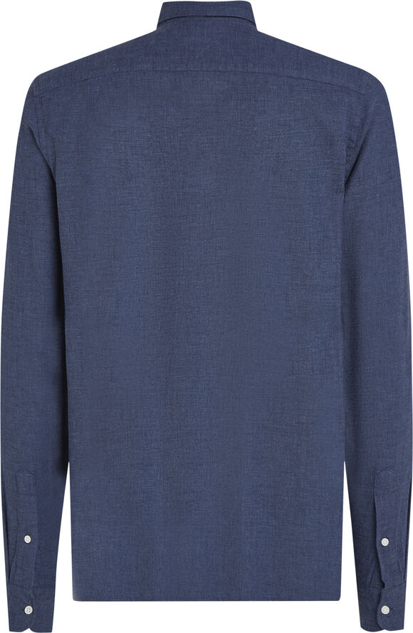 Tommy Hilfiger BRUSHED LINEN SOLID SF SHIRT Night sky