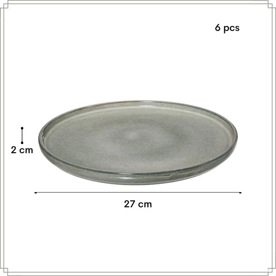 OTIX Dinerborden Bordenset 6 Persoons 27cm Aardewerk BEECH