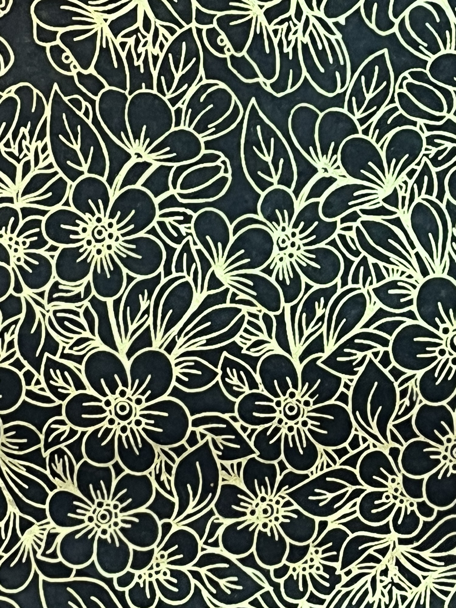 Geschenkpapier 'Floral', schwarz, gold, L 76 cm, B 51 cm günstig bestellen