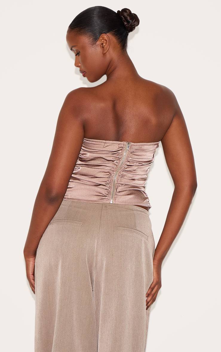 Champignon Corset Froncé En Satin