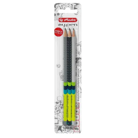 Herlitz Bleistift My Pen 3er H HB B