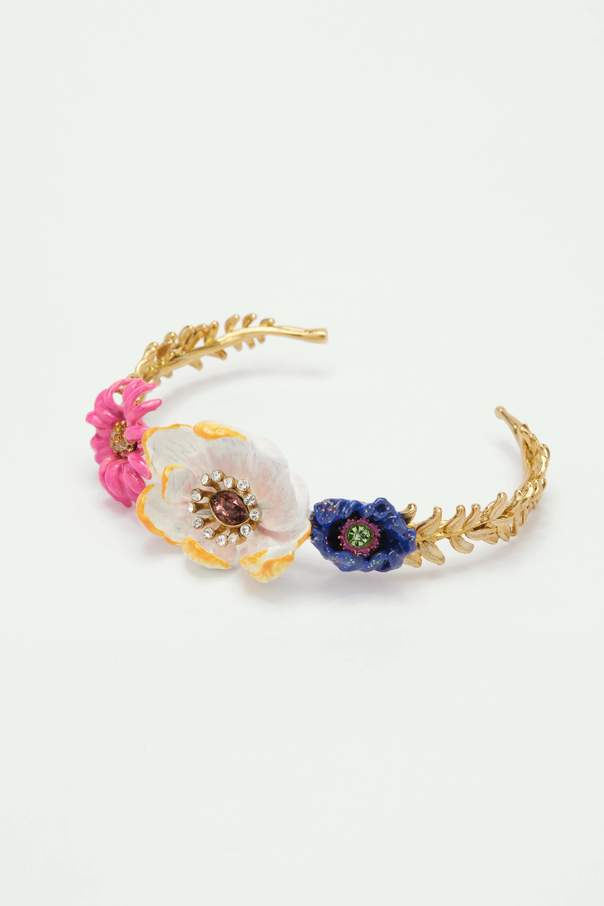 Bracelet jonc bouquet de fleurs | Multicolore