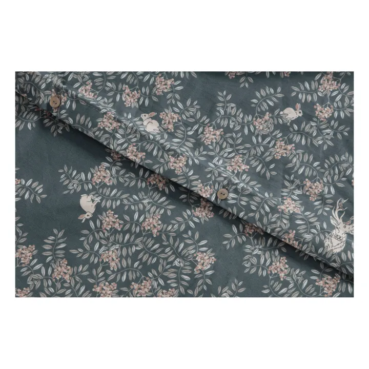 garbo&friends Parure de lit Fauna en percale de coton | Bleu