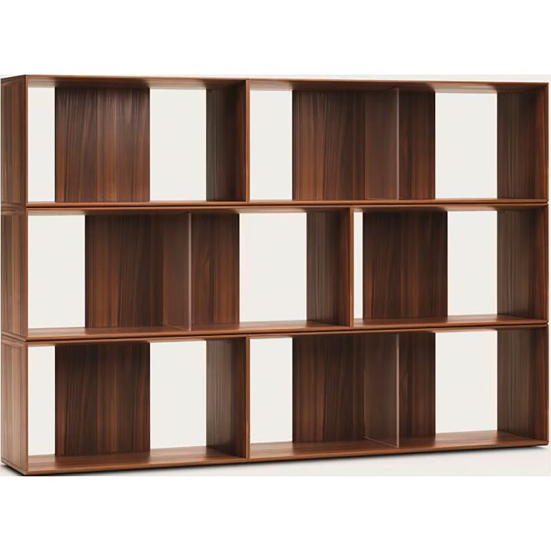 Lot de 6 étagères Litto modulables en placage de bois 168 x 114 cm
