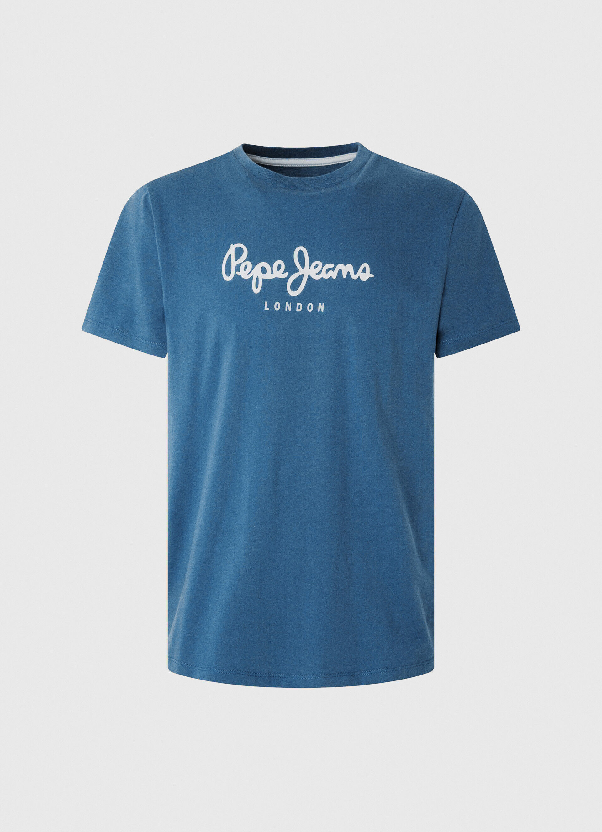 Camiseta de algodão com logotipo estampado - Jarman Azul