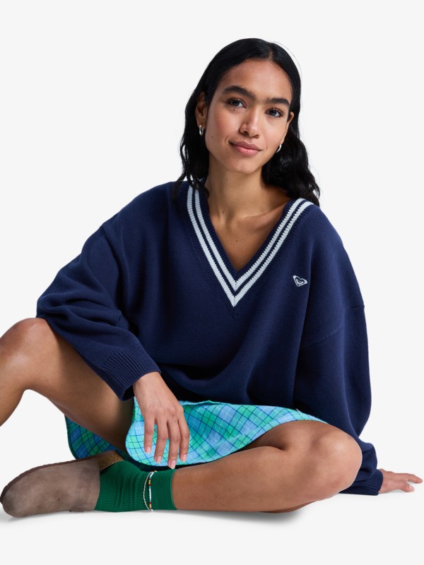 Surf School Pull Bleu Femme