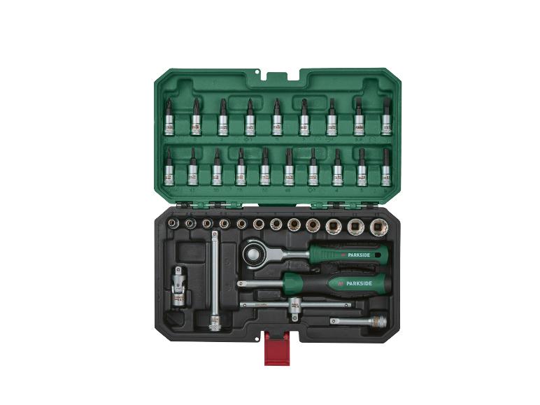 Dopsleutelset met zwenkkopratel