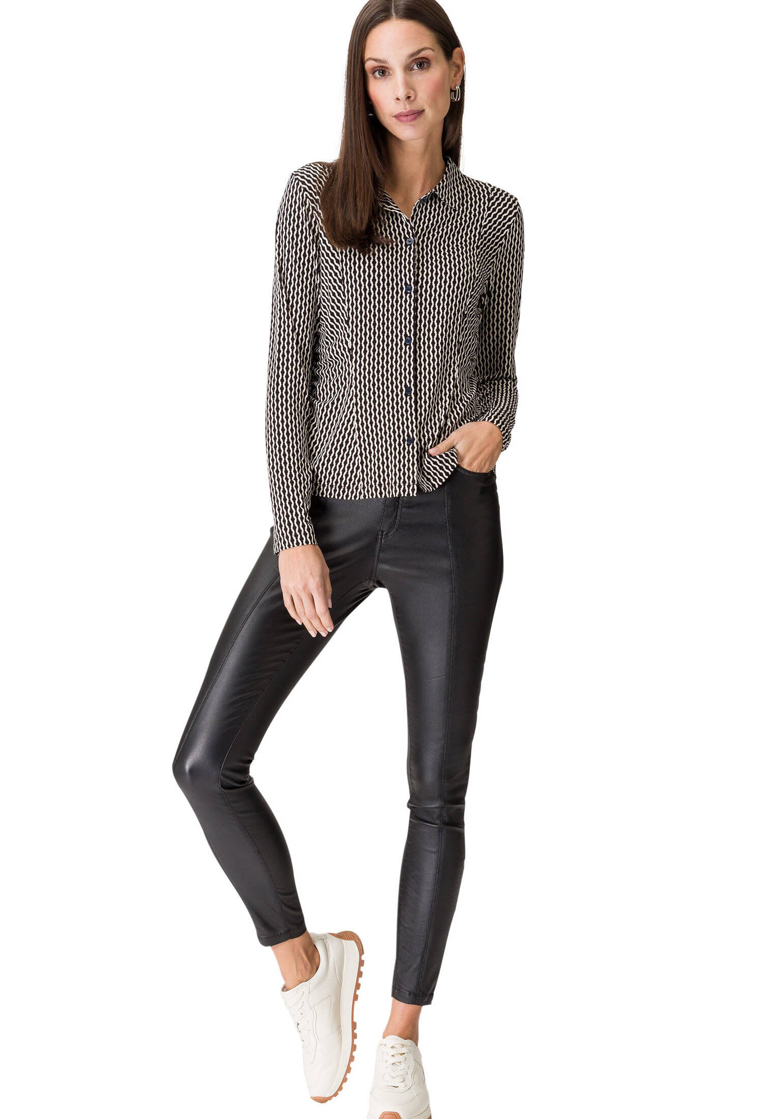 zero| Damen Hose Skinny Fit gecoated 28 Inch
