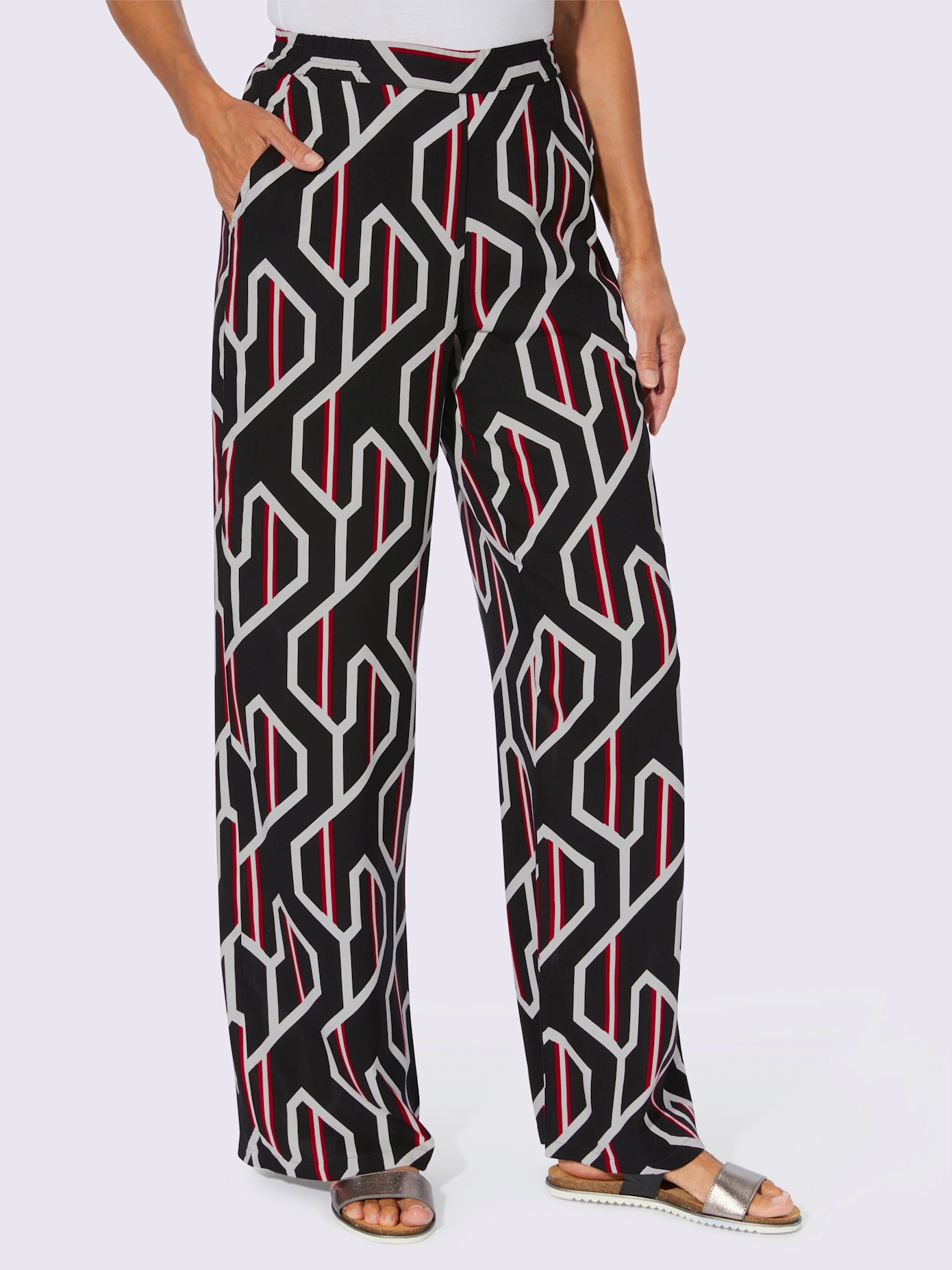 Pantalon imprimé pure viscose