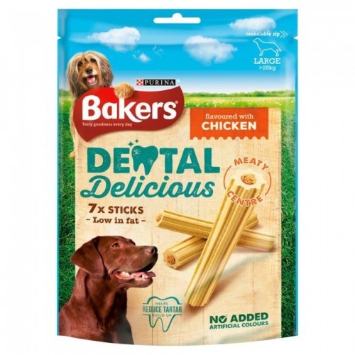 Petiscos dentais de frango para cães
