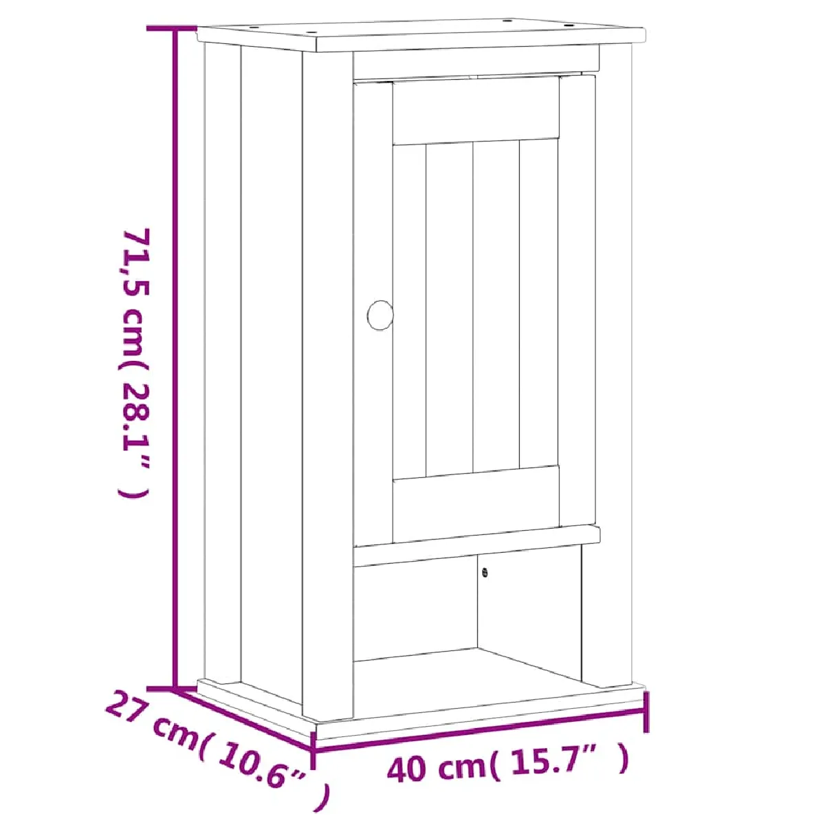 vidaXL Armoire murale BERG