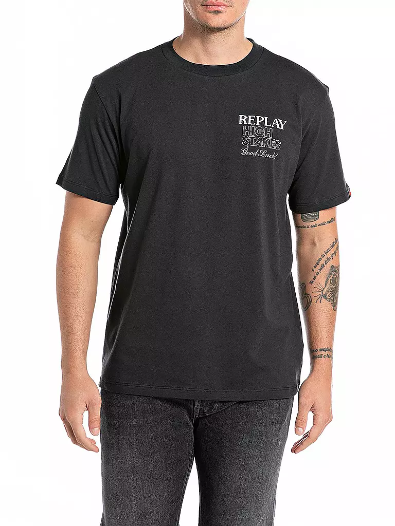 REPLAY T-Shirt schwarz