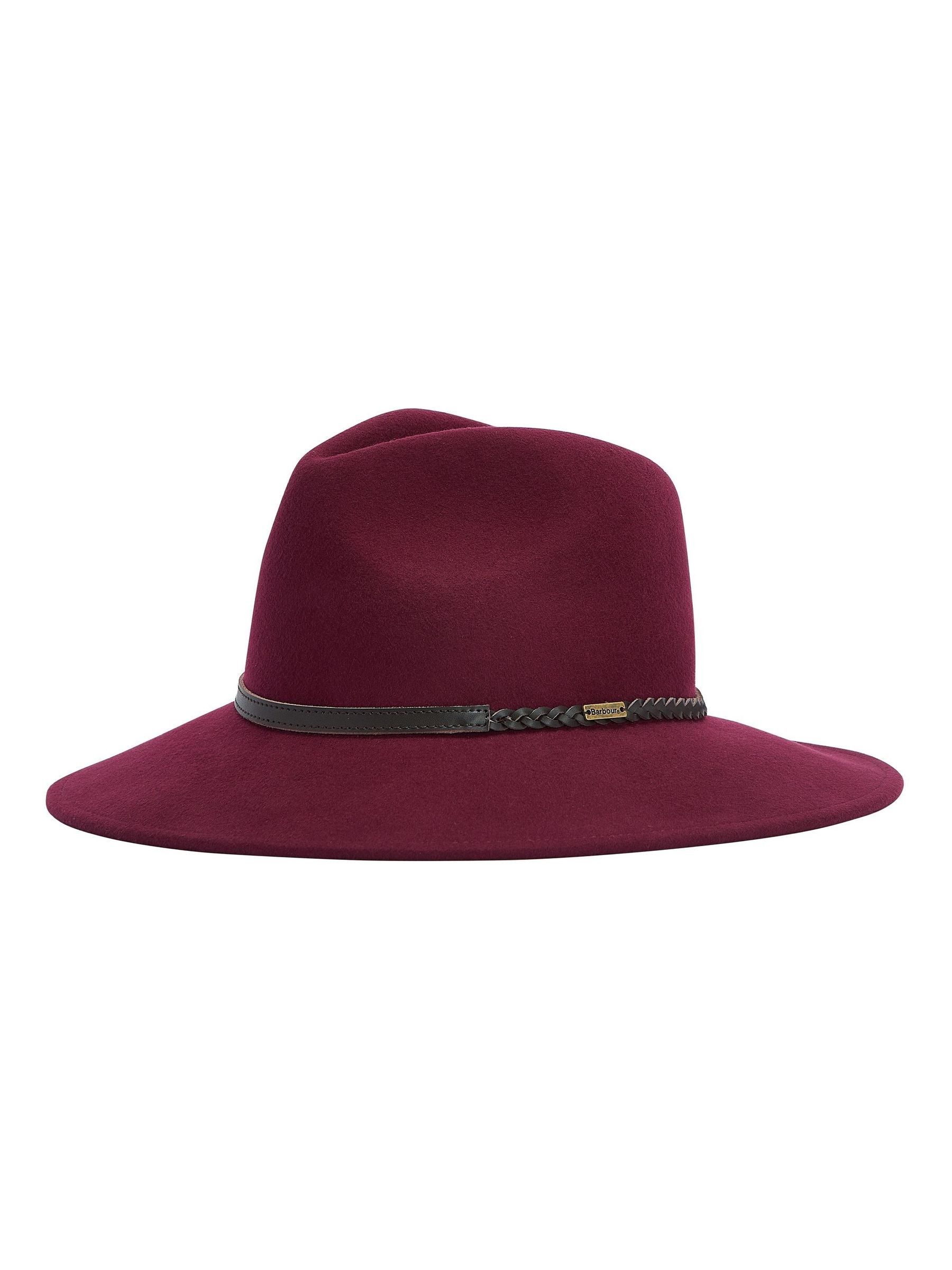 Rood - Barbour® Tack Fedora-hoed