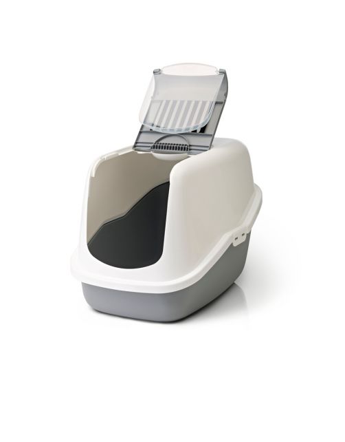 Savic Kattentoilet Nestor - Kattenbak - 56x39x38.5 cm Grijs Groen