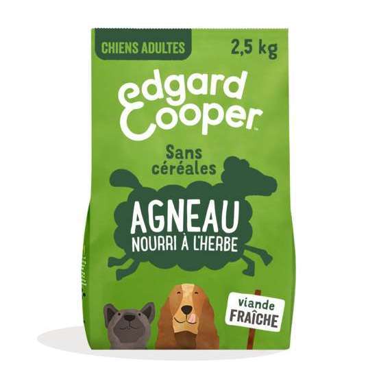 Croquettes chien adulte sans céréales à l'agneau - 2,5 kg