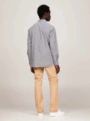 Camisa xadrez vichy tingida naturalmente, corte regular.