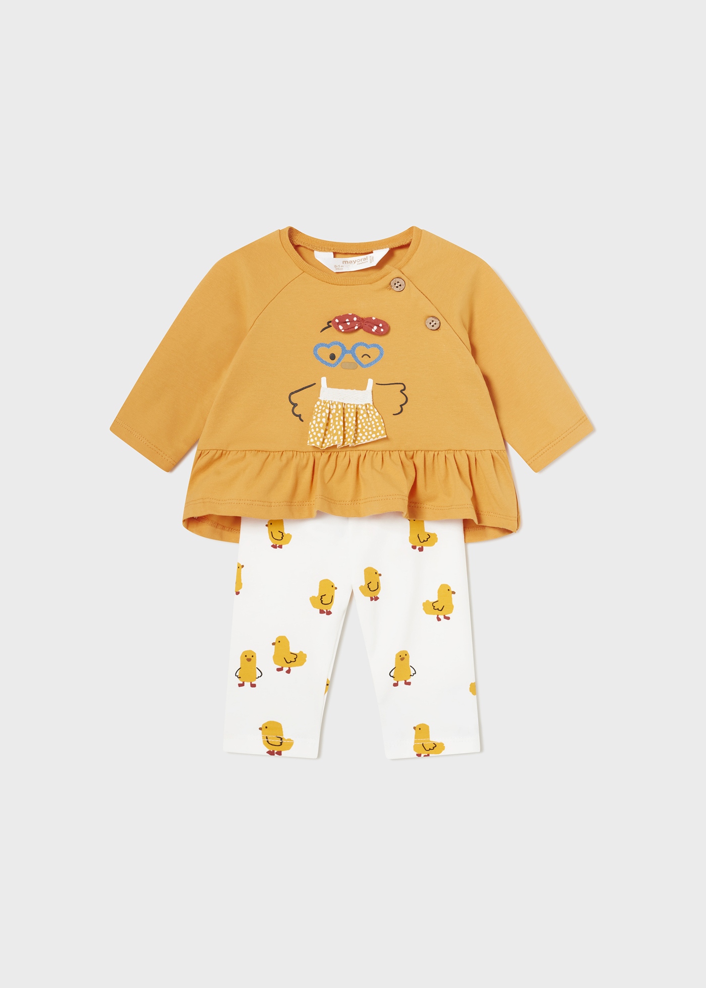 Conjunto de algodão Better Cotton para recém-nascido, 4 peças, cor milho