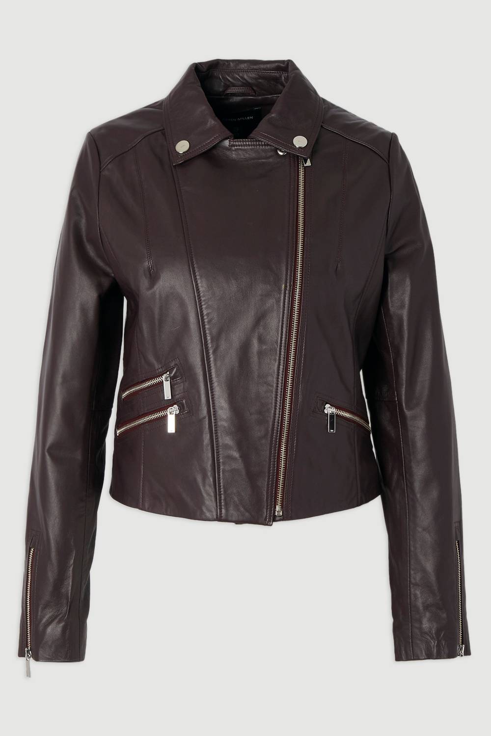 KarenMillen Veste de Motard Signature en Cuir