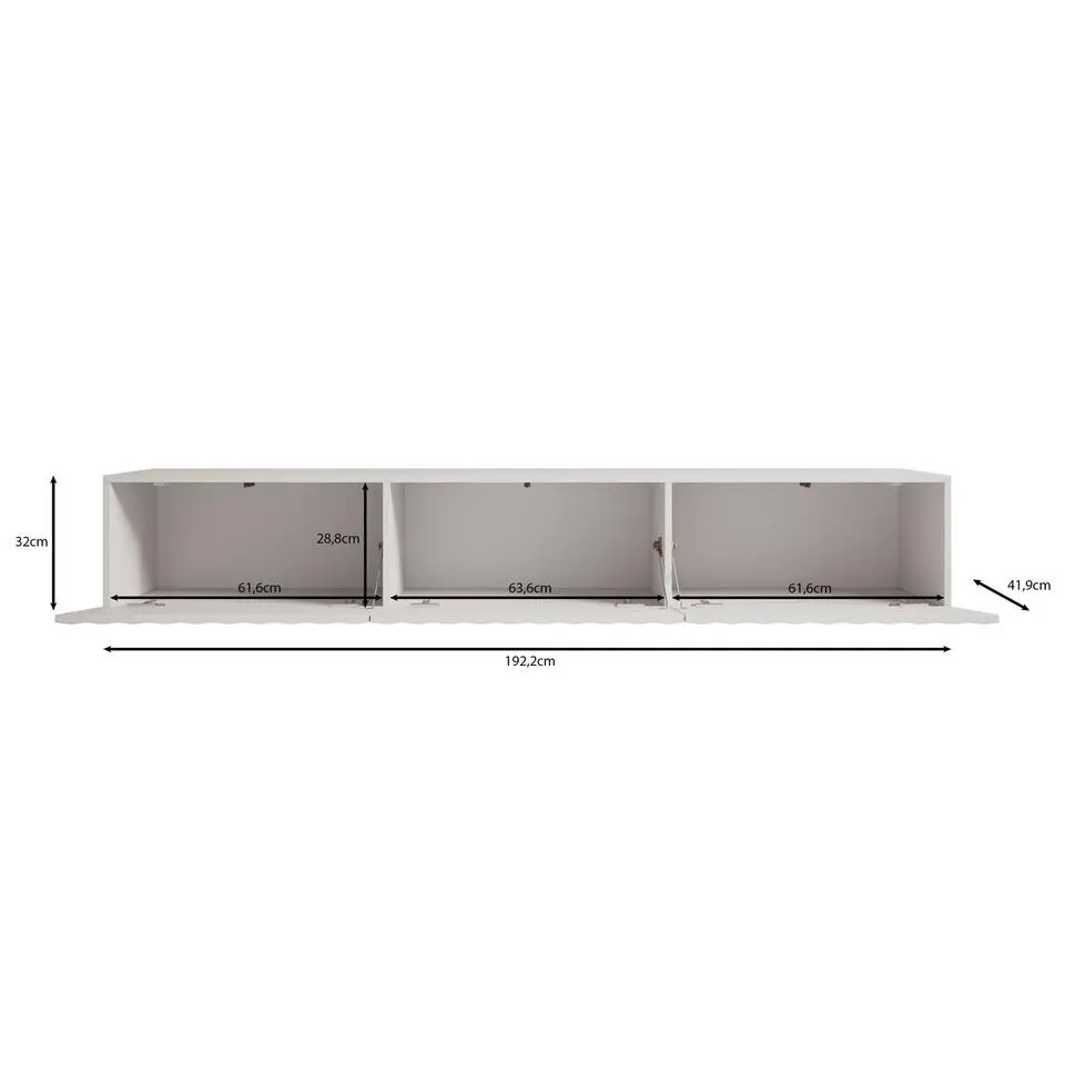 Meubella - TV-Meubel Angelina - Zwart - 192 cm