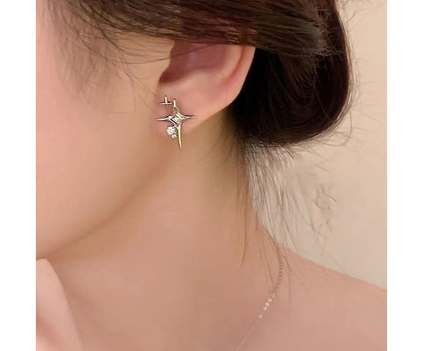 Rosesand - Ster Strass Legering Oorbel