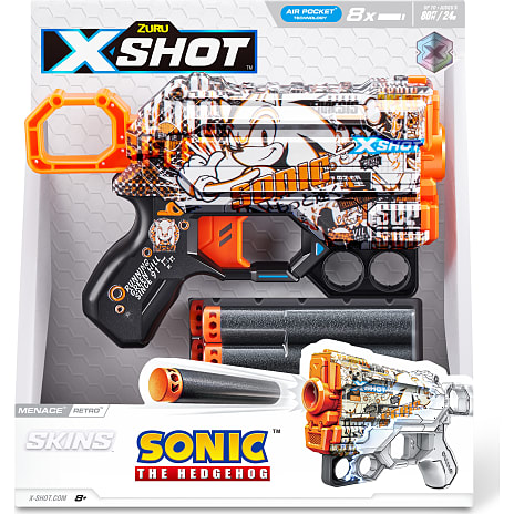 X-Shot Skins Menace Blaster - Mega Sonic Skin