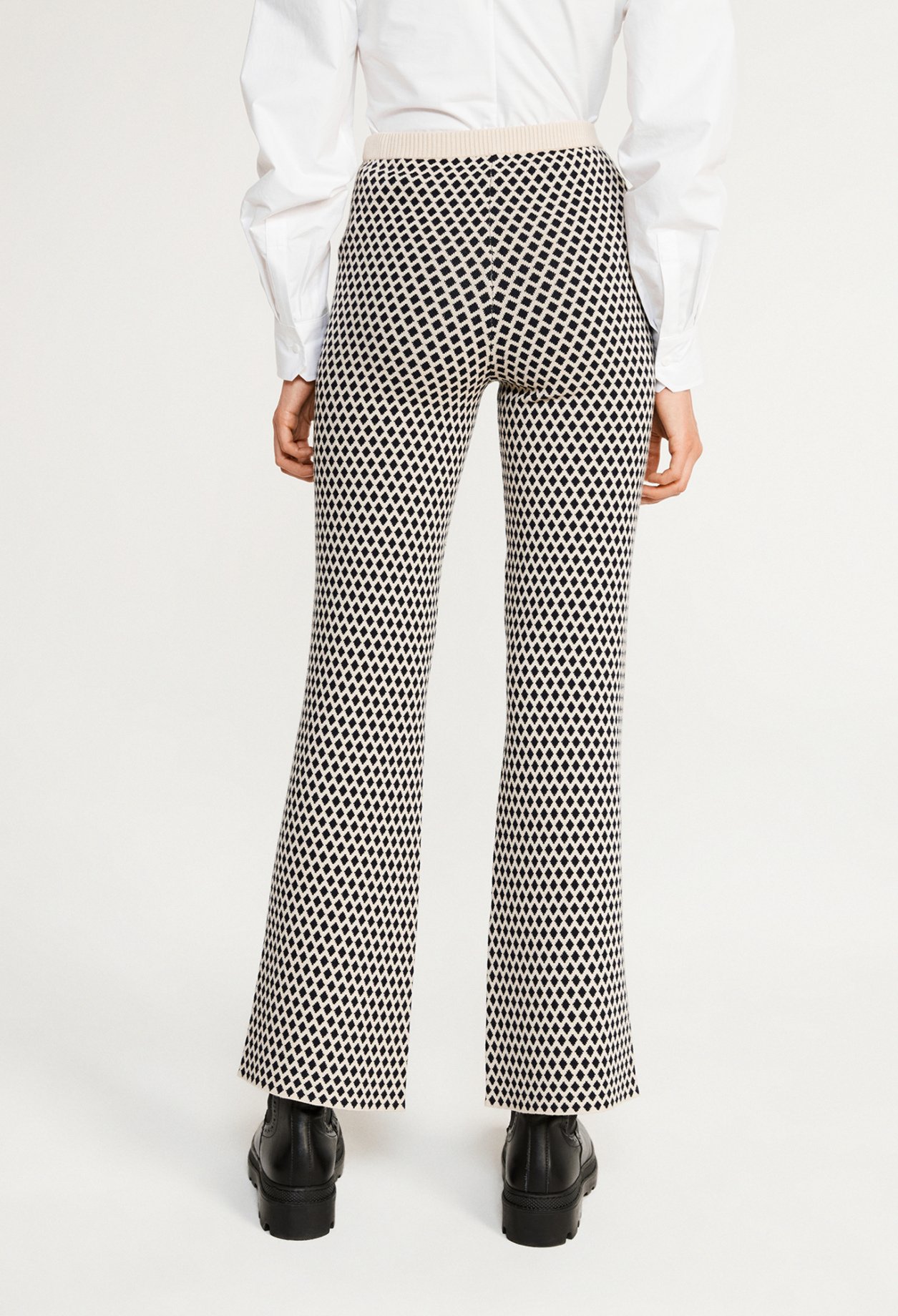 Pantalon &agrave; motifs en viscose responsable