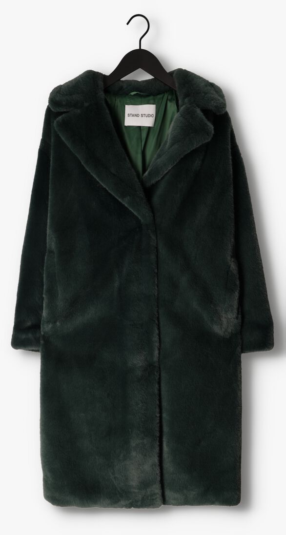 STAND STUDIO groene stand studio faux fur jas maria coat soft