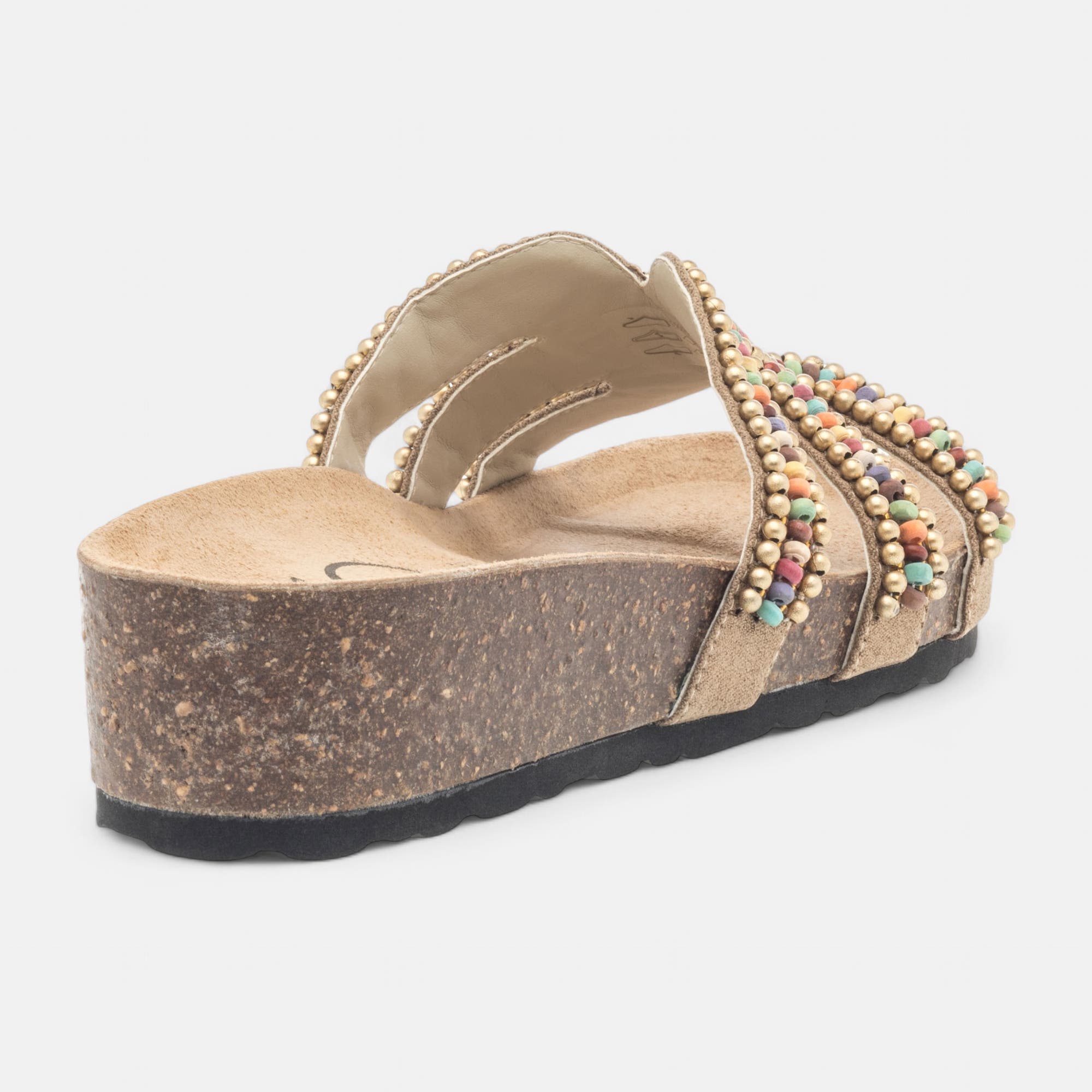 Mules semelle liège Femme beige